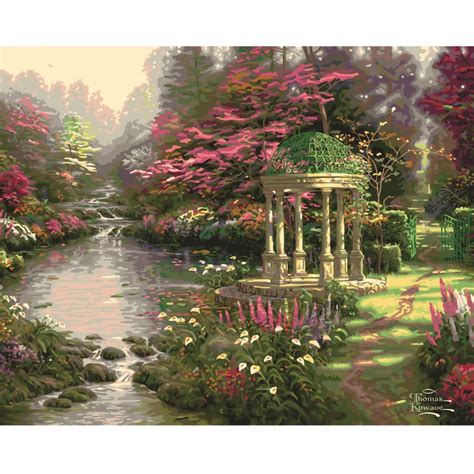 Thomas Kinkade Garden Of Prayer Paint By Numbers Plaid From