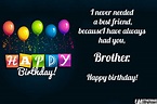 Birthday Wishes Messages For Brother