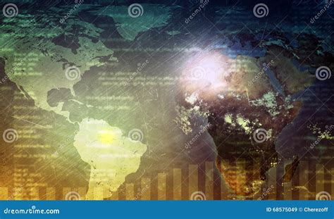 Earth Globe With Light Stock Image Image Of Texture 68575049