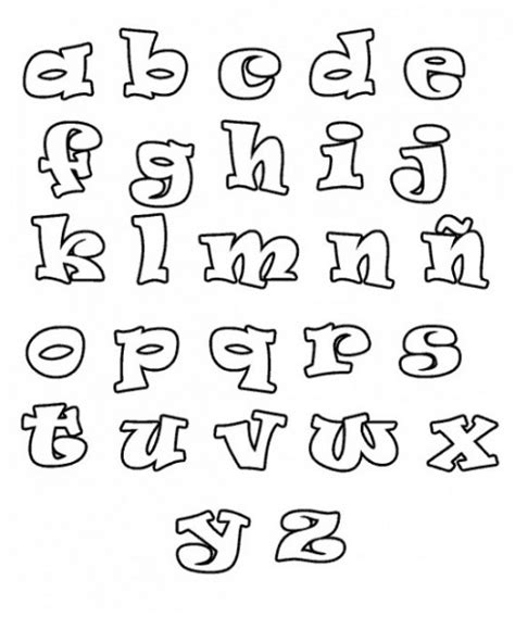 Moldes de letras abecedario para carteles. Moldes de Letras Grandes para imprimir, minúsculas ...