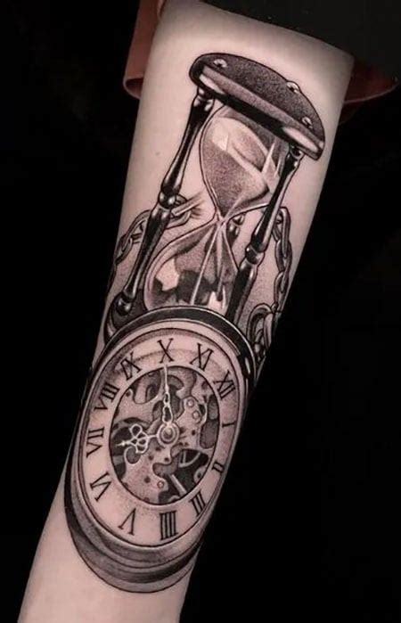 sand clock tattoo designs