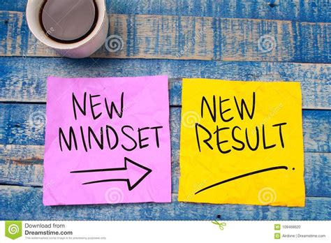 New Mindset New Result. Self Development Stock Photo - Image of 