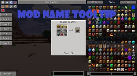 Mod Name Tooltip для Майнкрафт 111