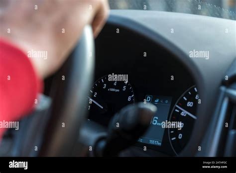 Dashboard And Speedometer In The Car Selective Focus Stock Photo Alamy