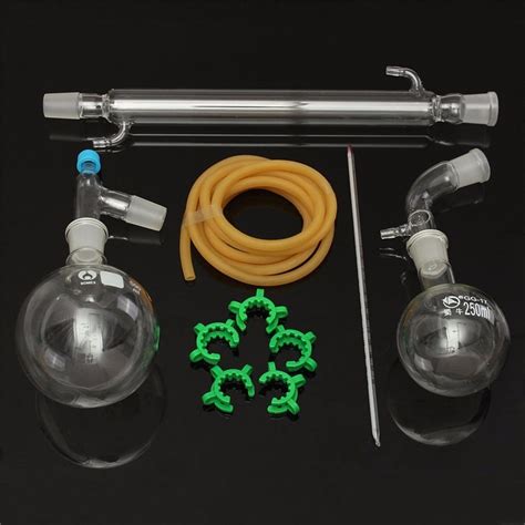 Aparato De Vidrio Para Destilación Kit Quimica Cristaleria 4048