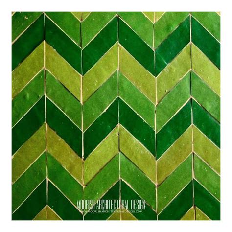 Green Moroccan Backsplash Moroccan Herringbone Kitchen Tile Pattern