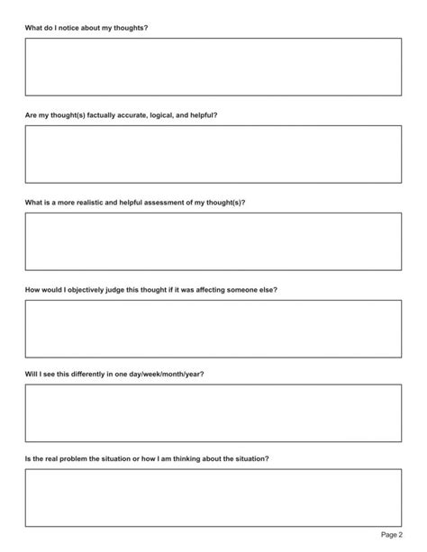 Cbt Thought Record Worksheet Pdf Therapybypro