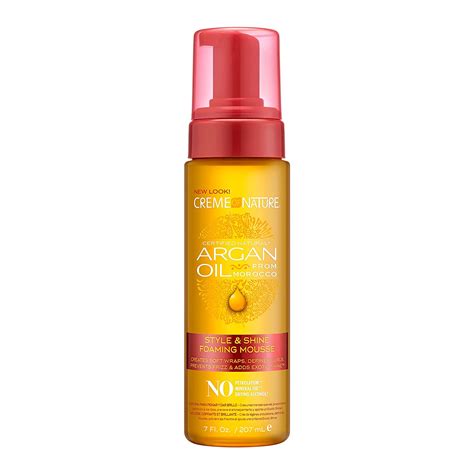 Amazon Com Argan Oil Foaming Mousse By Creme Of Nature Style Shine
