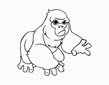 Dibujo de Gorila de montaña pintado por en Dibujos.net el día 24-09-19 ...