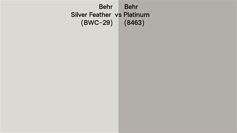 Behr Silver Feather Vs Platinum Side By Side Comparison