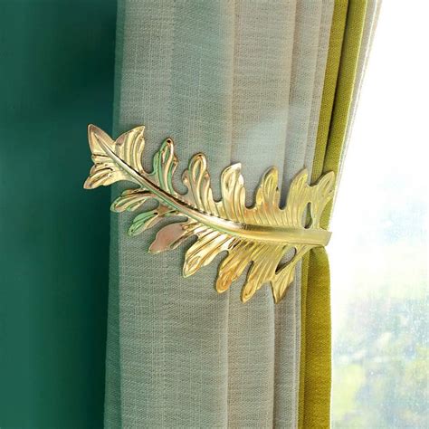 Large Vintage Leaf Design Curtain Holdbacksu Shape Metal Curtain