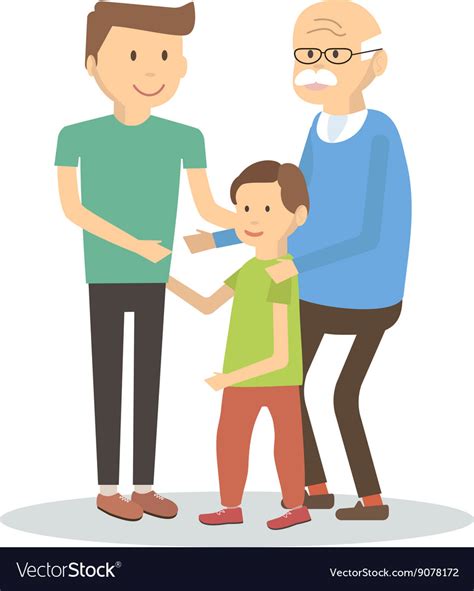 Father Son Grandfather Royalty Free Vector Image