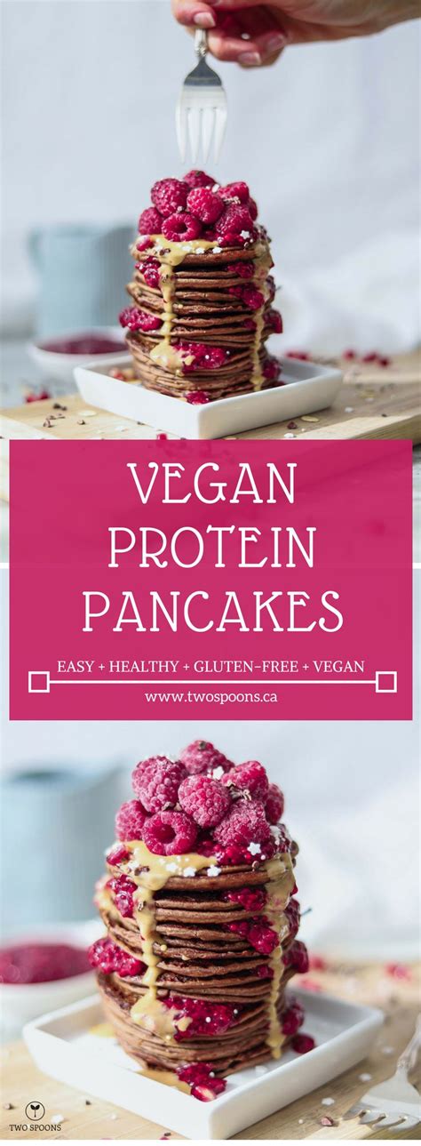 Healthy Vegan Protein Pancakes Gluten Free Recipe Two Spoons
