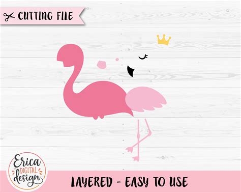 Flamingo Svg Cut File Cute Pink Flamingo Crown Clipart Summer Etsy