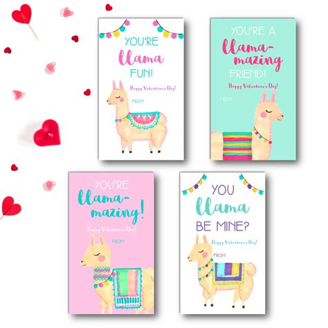 Create custom shutterfly valentine's cards this year. Llama Valentine's Day Cards | Rose Paper Press