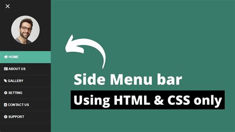 Sidebar Menu Using Only Html And Css Gambaran