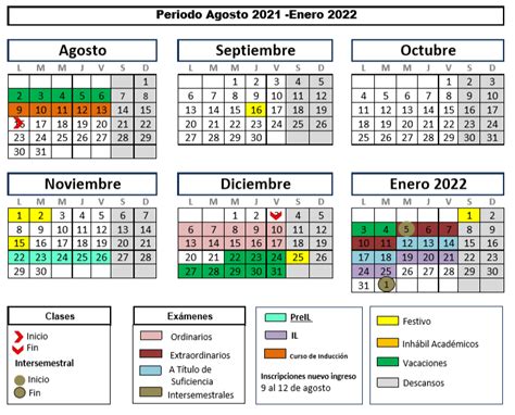 Se prevé que del 16 al. Calendario Escolar Febrero 2021 - Enero 2022 - Facultad de ...