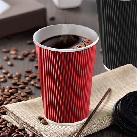 Disposable Coffee Cups 8oz 12oz 16oz Takeaway Paper Triple Wall Take