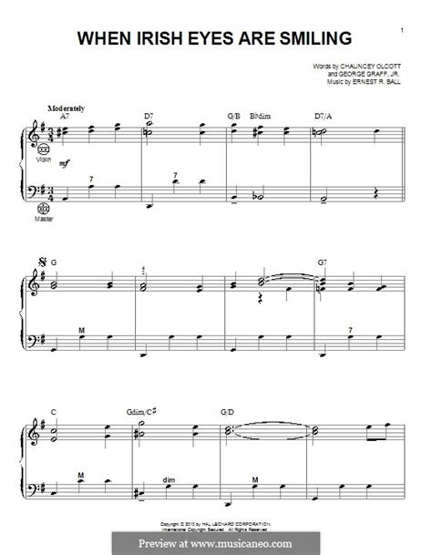 When Irish Eyes Are Smiling By Er Ball Sheet Music On Musicaneo