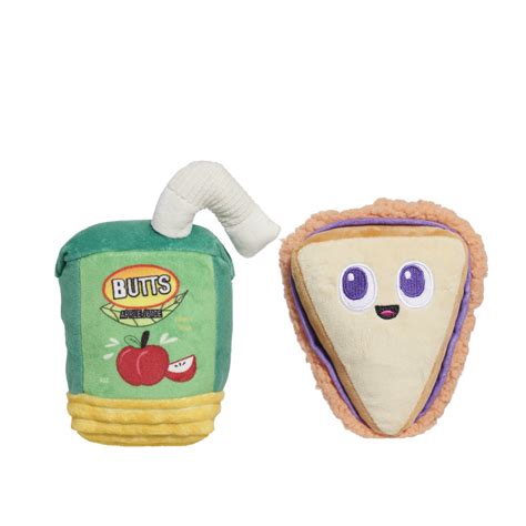 This lunch time dog toy is packed with love and fluff for your little