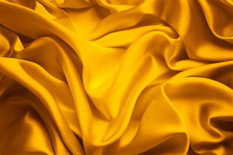 Silk Fabric Wave Background Yellow Satin Cloth Texture Pictures Images