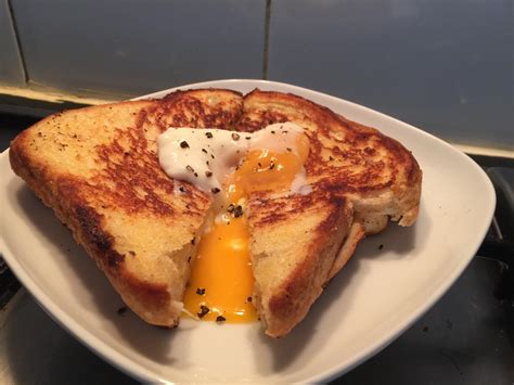 Homemade Grilled Cheese And Messy Egg Rfood