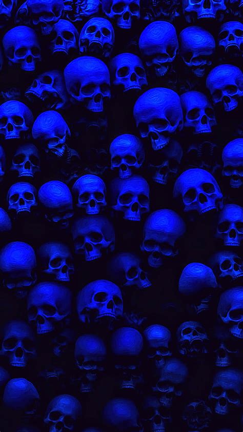 1920x1080px 1080p Free Download Blue Skull Demons Skulls Hd Phone