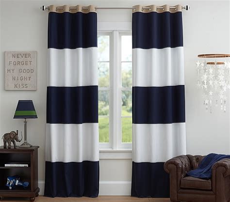 Rugby Blackout Curtain Panel Pottery Barn Kids Blackout Curtains