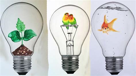 These 100 hot drawing ideas will have you hand shaking with 100 hot drawing ideas. Interesting Idea in Bulbs Drawing by Roman ᴴᴰ - YouTube