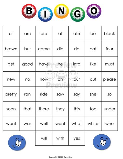 Sight Words Bingo Kindergarten - Made By Teachers