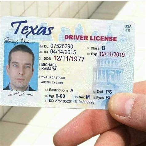 Fake Texas Drivers License Template