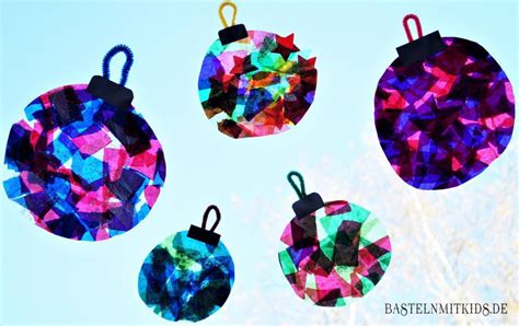 Weihnachtskugeln - Bastelnmitkids | Fensterbilder weihnachten basteln