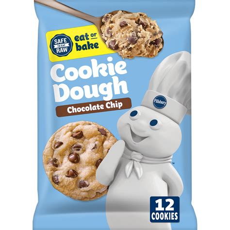Pillsbury Ready To Bake Chocolate Chip Cookies 12 Ct 16 Oz Walmart
