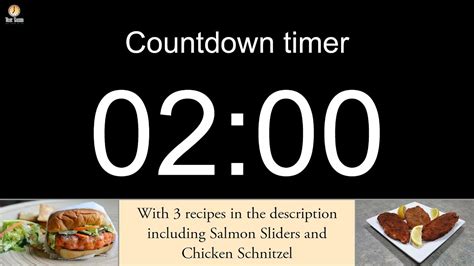 2 Minute Countdown Timer With Alarm Including 3 Recipes Youtube