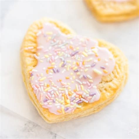 Homemade Heart Shaped Strawberry Pop Tarts Pass The Butter