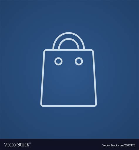 Shopping Bag Line Icon Royalty Free Vector Image