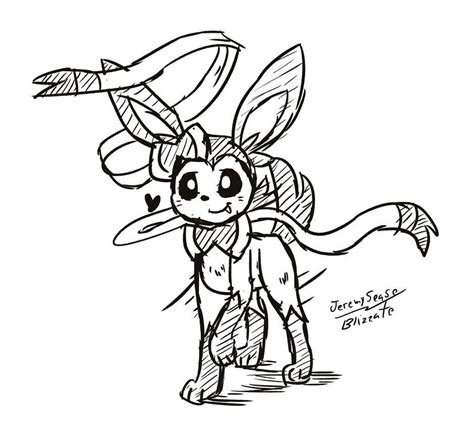 Sylveon Sketch Request By Blizzate By Sunflowerfluffdraws On Deviantart
