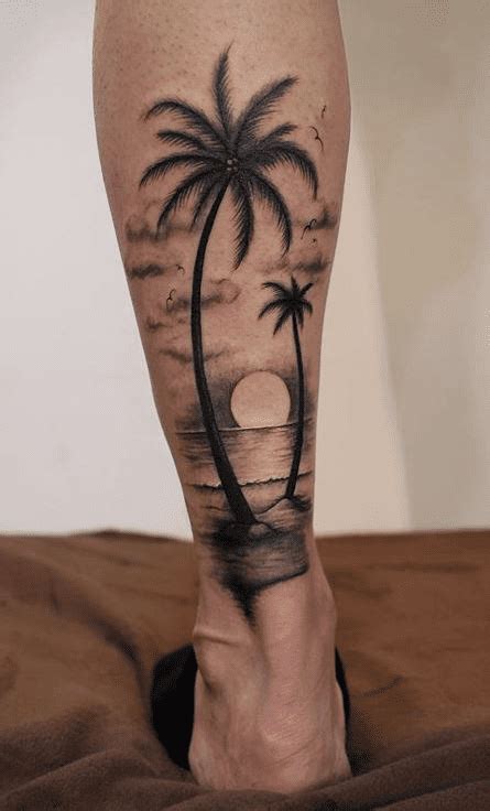 Details Sun And Palm Tree Tattoo Best In Cdgdbentre