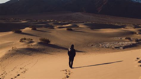 Wallpaper Desert Loneliness Solitude Sand Traces Hd Picture Image
