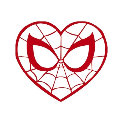 Spiderman Heart Decal Sticker Spidey Spiderman Logo Symbol | Etsy