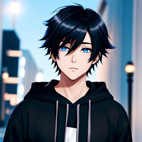 Anime Boy With Blue Hair