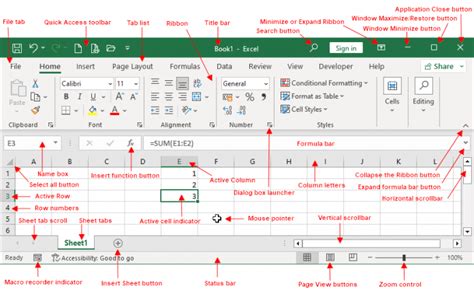 Excel User Interface Excelbaby