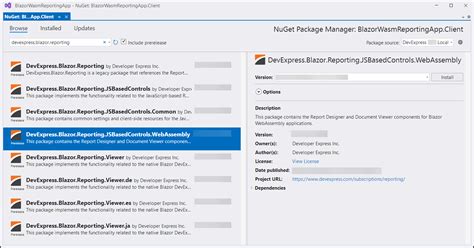 Create A Hosted Blazor Webassembly Reporting Application Using