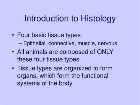 Ppt Introduction To Histology Powerpoint Presentation Free Download