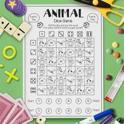 Animal Dice Game English Activities For Kids Educational Games For