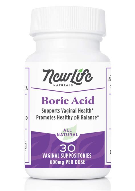 Buy Newlife Naturals Medical Grade Boric Acid Vaginal Suppositories