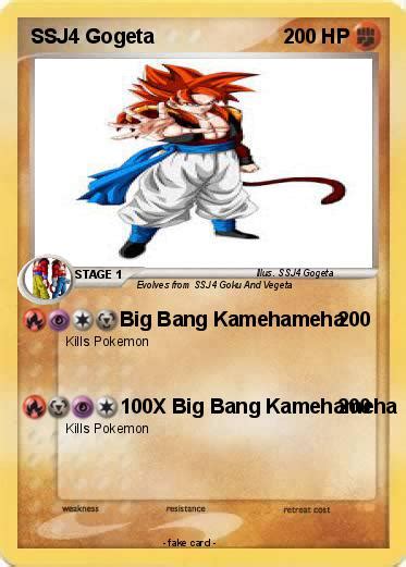 Pokémon Ssj4 Gogeta 56 56 Big Bang Kamehameha My Pokemon Card