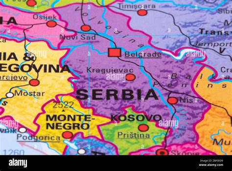 Europe Map Of Serbia Stock Photo Alamy
