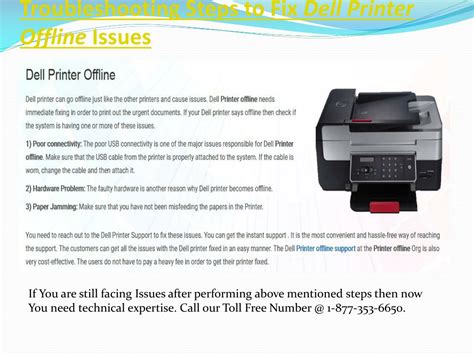 Ppt Call 1 877 353 6650 For Dell Printer Fix Dell Printer Offline