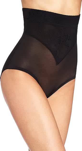 Heavenly Shapewear Womens High Waist Control Brief With Lace Panel